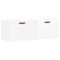 Armoire murale blanc brillant 100x36,5x35 cm bois d'ingénierie 