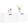 Armoire murale blanc brillant 100x36,5x35 cm bois d'ingénierie 