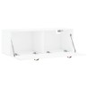Armoire murale blanc brillant 100x36,5x35 cm bois d'ingénierie 