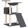 Arbre à chat avec griffoirs en sisal Gris foncé 83 cm 