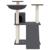 Arbre à chat avec griffoirs en sisal Gris foncé 83 cm 