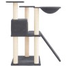 Arbre à chat avec griffoirs en sisal Gris foncé 83 cm 