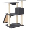 Arbre à chat avec griffoirs en sisal Gris foncé 83 cm 