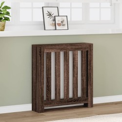 Cache-radiateur chêne marron 78x20x82 cm bois d'ingénierie 