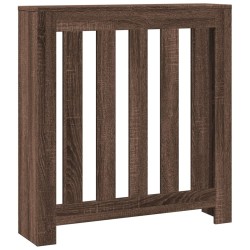 Cache-radiateur chêne marron 78x20x82 cm bois d'ingénierie 