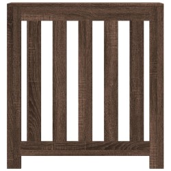 Cache-radiateur chêne marron 78x20x82 cm bois d'ingénierie 