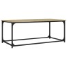 Table basse Chêne sonoma 102x50x40 cm Bois d'ingénierie et fer 