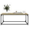 Table basse Chêne sonoma 102x50x40 cm Bois d'ingénierie et fer 