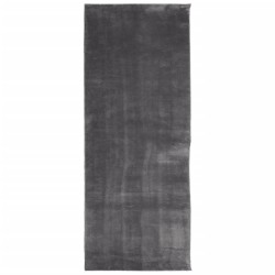 Tapis HUARTE à poils courts doux et lavable anthracite 80x200cm 