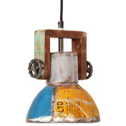 Lampe suspendue industrielle 25 W Multicolore Ronde 19 cm E27 