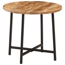 Table basse 45x45x40 cm bois de manguier solide et fer 