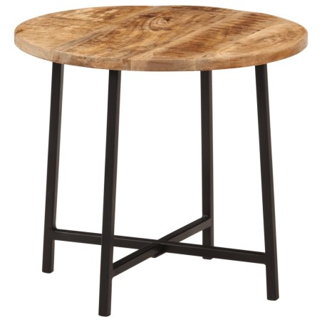 Table basse 45x45x40 cm bois de manguier solide et fer 