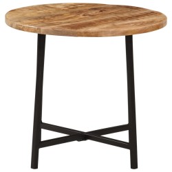 Table basse 45x45x40 cm bois de manguier solide et fer 
