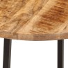 Table basse 45x45x40 cm bois de manguier solide et fer 