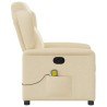Fauteuil de massage inclinable Crème Tissu 