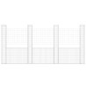 Panier de gabion en forme de U avec 4 poteaux Fer 380x20x200 cm 