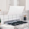 Hotte murale 90 cm Acier et verre trempé Blanc 