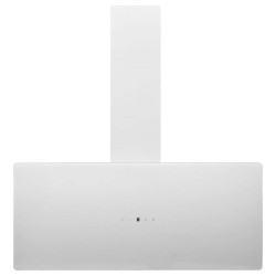 Hotte murale 90 cm Acier et verre trempé Blanc 