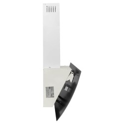 Hotte murale 90 cm Acier et verre trempé Blanc 