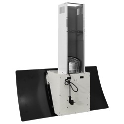 Hotte murale 90 cm Acier et verre trempé Blanc 