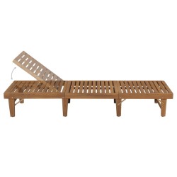 Chaise longue pliable Bois d'acacia solide 