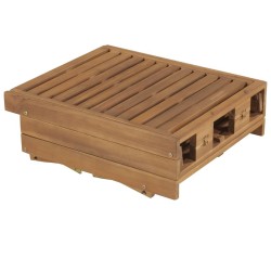 Chaise longue pliable Bois d'acacia solide 
