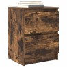 Meuble TV chêne fumé 40x35x54 cm bois d'ingénierie 