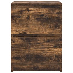 Meuble TV chêne fumé 40x35x54 cm bois d'ingénierie 