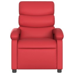 Fauteuil de massage inclinable rouge similicuir 