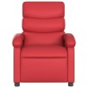 Fauteuil de massage inclinable rouge similicuir 