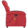 Fauteuil de massage inclinable rouge similicuir 