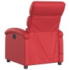 Fauteuil de massage inclinable rouge similicuir 