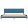 Cadre de lit sans matelas bleu 200x200 cm velours 