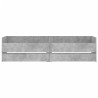 Cadre de lit avec tiroirs sans matelas gris béton 90x200 cm 
