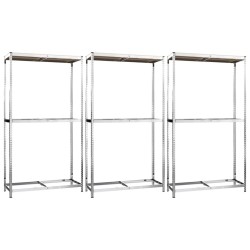 Porte-pneus à 2 niveaux 3 pcs Argenté 110x40x180 cm Acier 