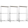 Porte-pneus à 2 niveaux 3 pcs Argenté 110x40x180 cm Acier 