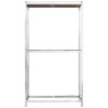 Porte-pneus à 2 niveaux 3 pcs Argenté 110x40x180 cm Acier 