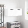 Armoire murale blanc brillant 80x36,5x35 cm bois d'ingénierie 