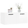 Armoire murale blanc brillant 80x36,5x35 cm bois d'ingénierie 