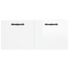 Armoire murale blanc brillant 80x36,5x35 cm bois d'ingénierie 