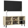 Meuble TV avec pieds en métal Chêne sonoma 103,5x30x50 cm 
