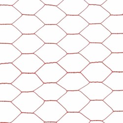 Grillage Acier avec revêtement en PVC 25x1 m Rouge 