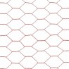Grillage Acier avec revêtement en PVC 25x1 m Rouge 