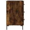 Table de chevet chêne fumé 40x40x66 cm bois d'ingénierie 