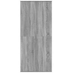 Buffet haut sonoma gris 80x35x180 cm bois d'ingénierie 
