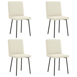 Chaises à manger lot de 4 Crème Velours 