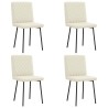 Chaises à manger lot de 4 Crème Velours 