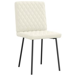 Chaises à manger lot de 4 Crème Velours 