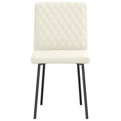 Chaises à manger lot de 4 Crème Velours 
