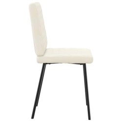 Chaises à manger lot de 4 Crème Velours 